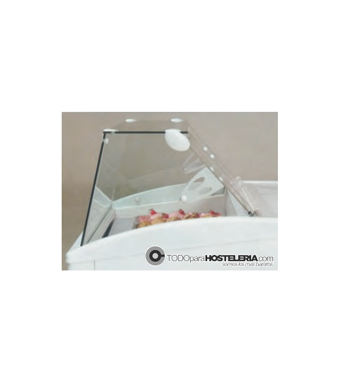 Vitrina tropicalizada para helado - cristal recto