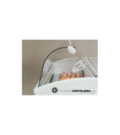 Vitrina tropicalizada para helado - cristal curvo