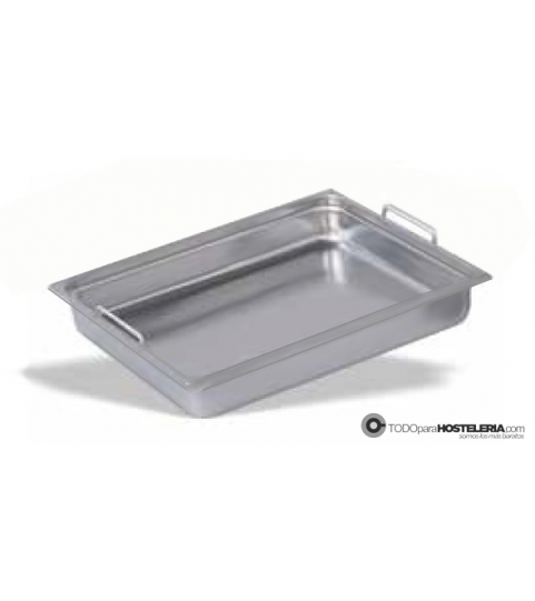 Cubeta Gastronorm lisa de Acero Inox con asas