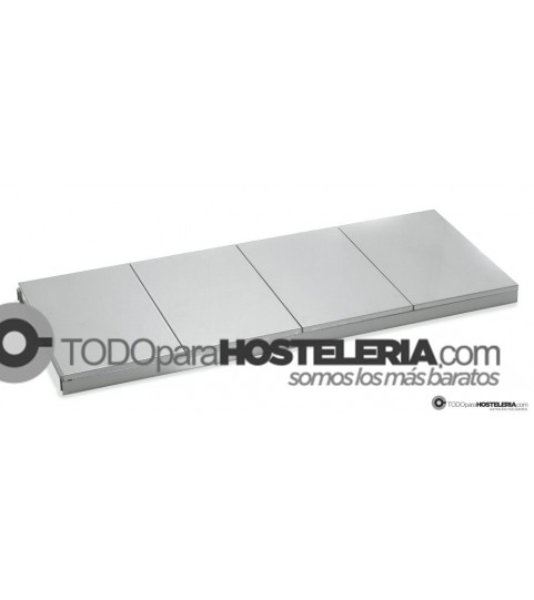 Estanteria acero inox bandeja lisa Fondo 400 mm.