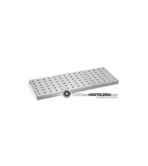 Estanteria acero inox bandeja Perforada Fondo 400 mm.